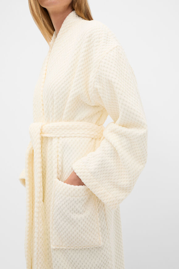Textured Robe  Coconut Cream  hi-res