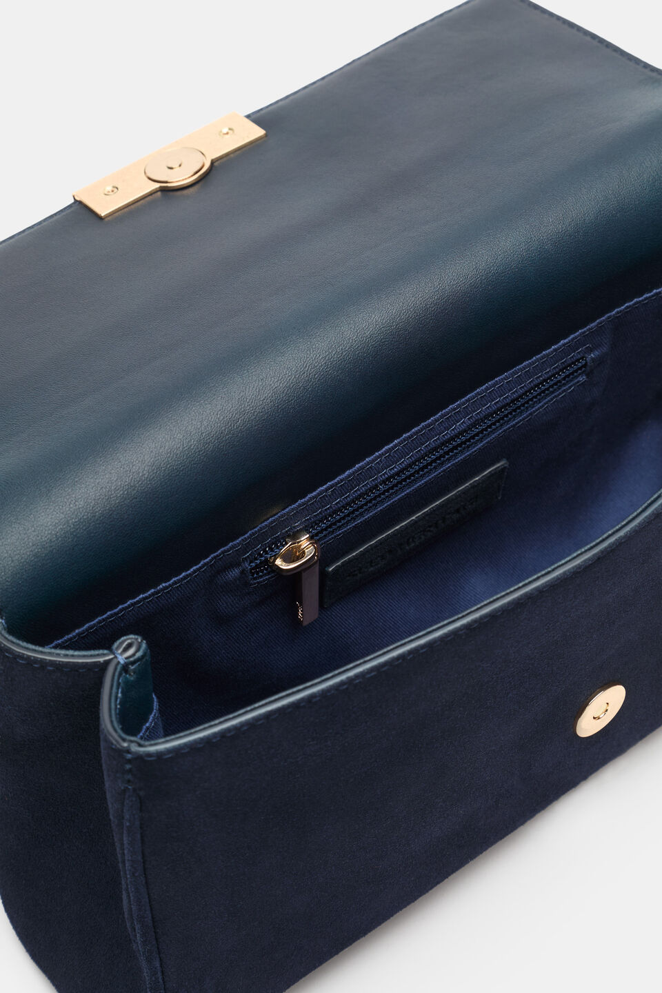 Suede Clutch  Twilight Blue