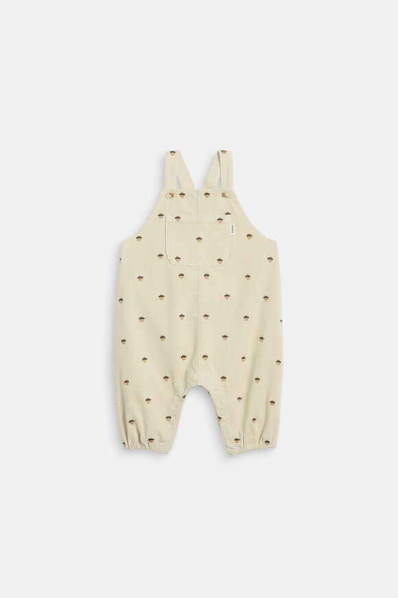 Embroidered Cord Overall  Milk Tea  hi-res