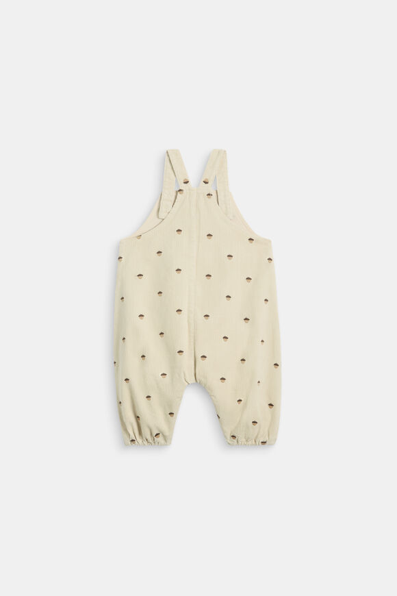 Embroidered Cord Overall  Milk Tea  hi-res