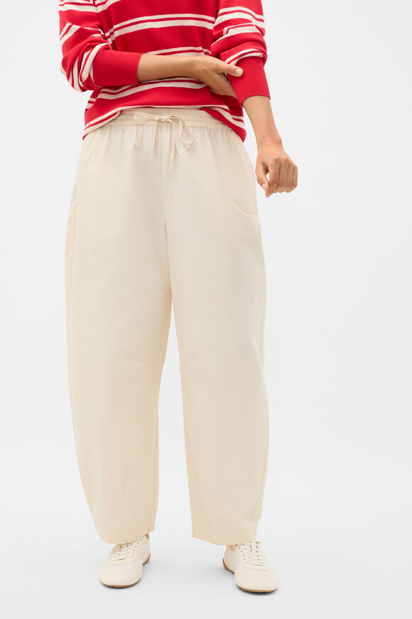 Cotton Elasticated Pant  Coconut Cream  hi-res