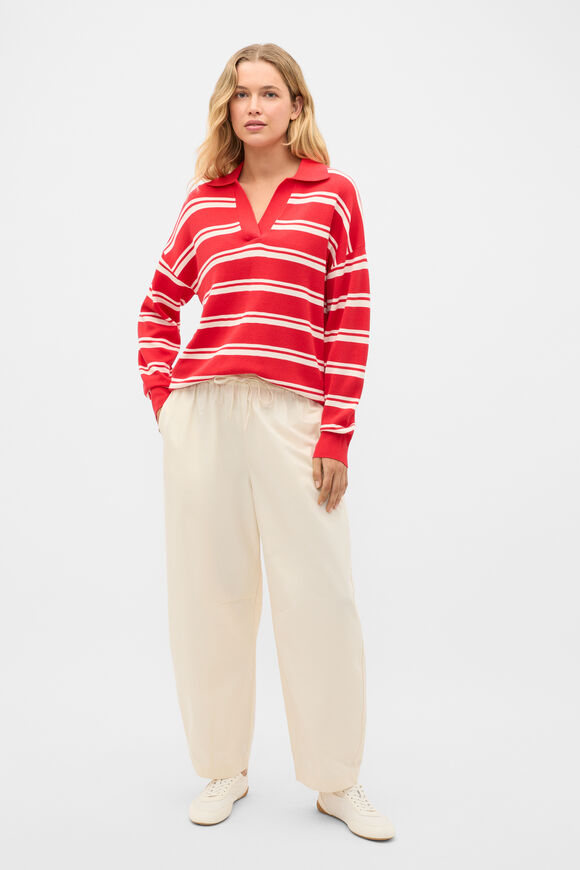 Cotton Elasticated Pant  Coconut Cream  hi-res