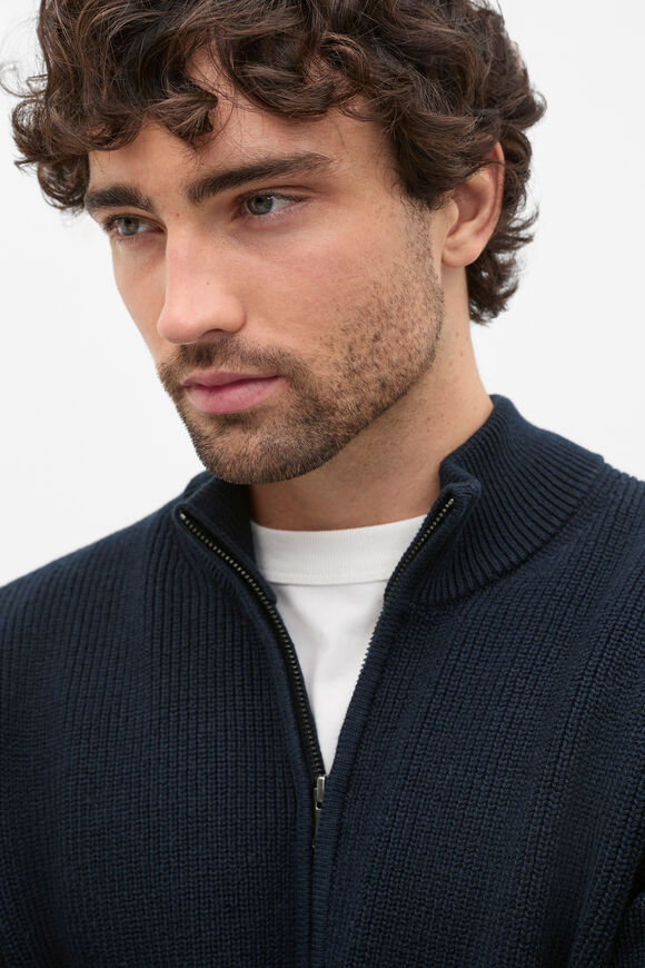 1/4 Zip Knit  Midnight Blue  hi-res