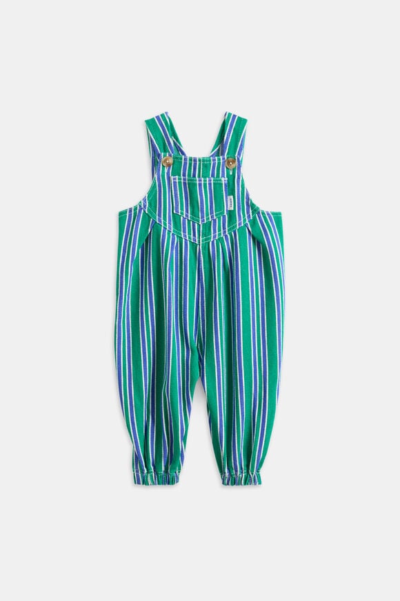 Multi Stripe Overall  Apple Green Stripe  hi-res