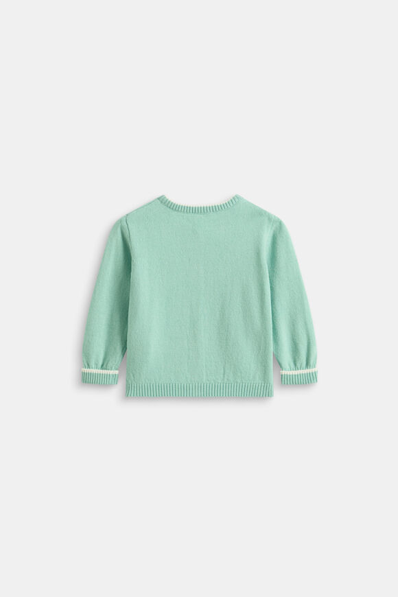 Cuffed Knit Cardigan  Seafoam  hi-res