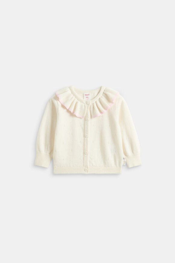 Collared Knit Cardigan  Classic Cream  hi-res