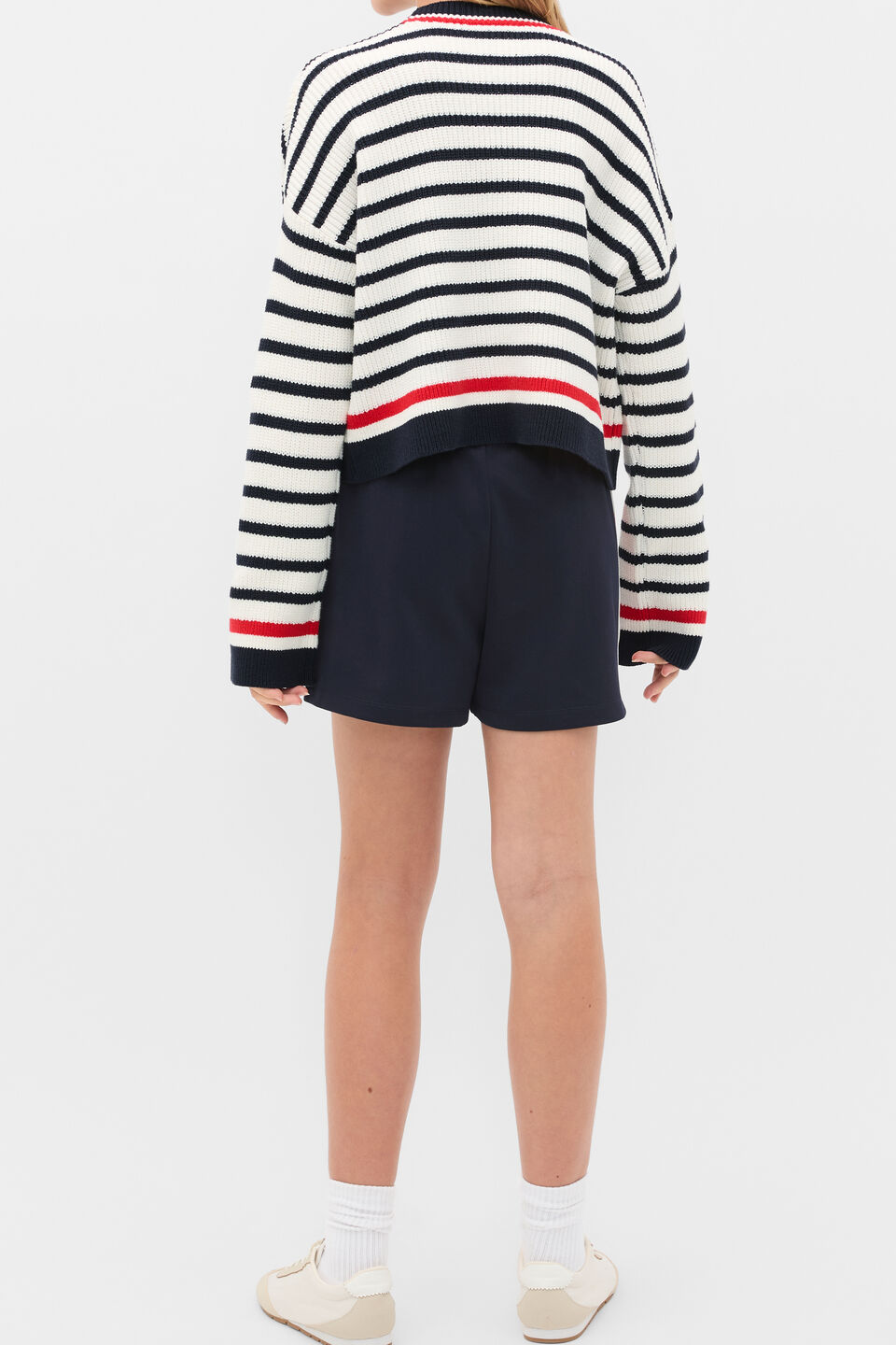 Crop Knit Sweater  Classic Cream