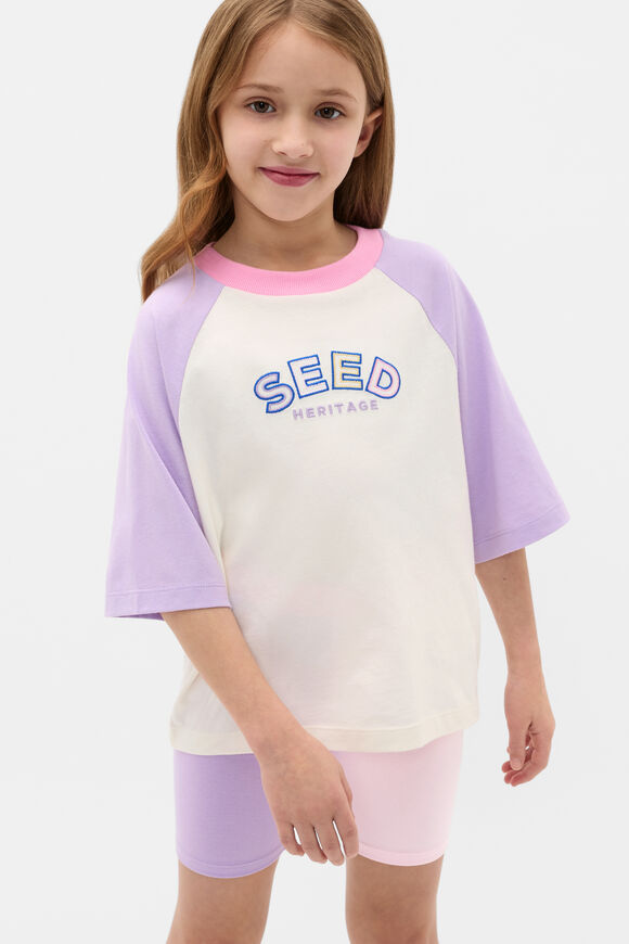 Raglan Logo Tee  Lilac  hi-res