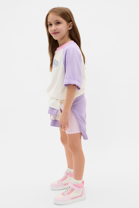 Colourblock Logo Bike Short  Lilac Multi  hi-res