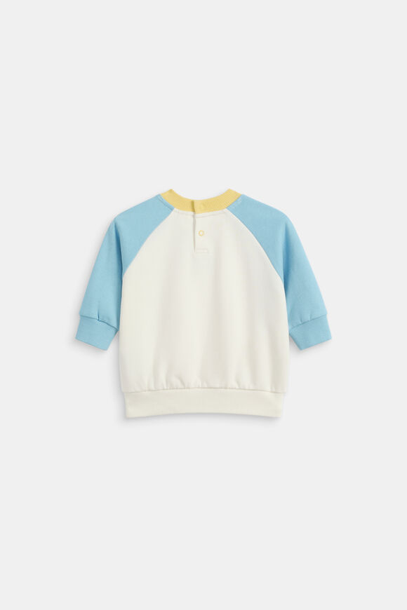 Colourblock Logo Sweat  Nebula Blue  hi-res