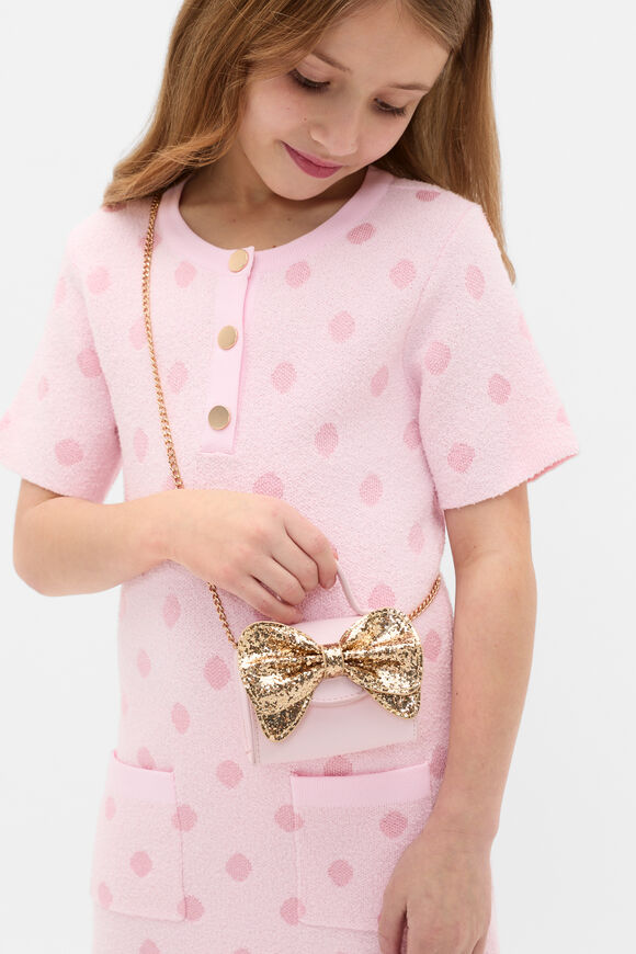 Micro Glitter Bow Bag  Pink Lemonade  hi-res