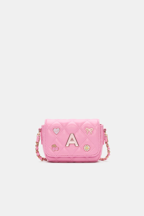Initial Quilted Charm Bag  A  hi-res