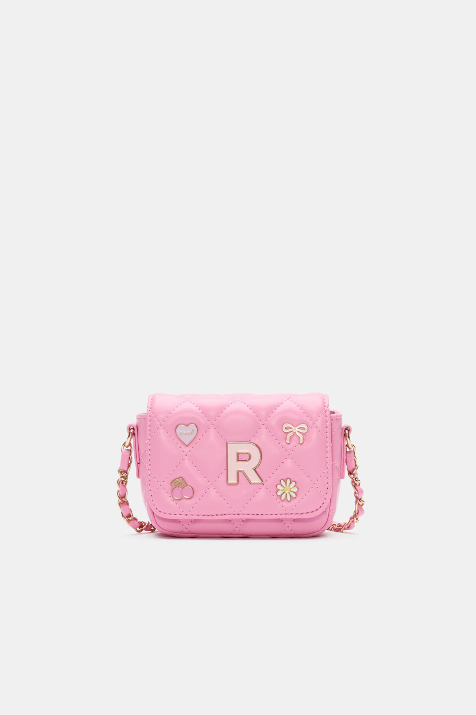 Initial Quilted Charm Bag  R