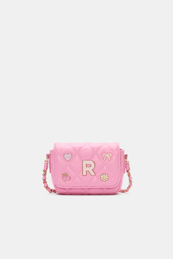 Initial Quilted Charm Bag  R  hi-res
