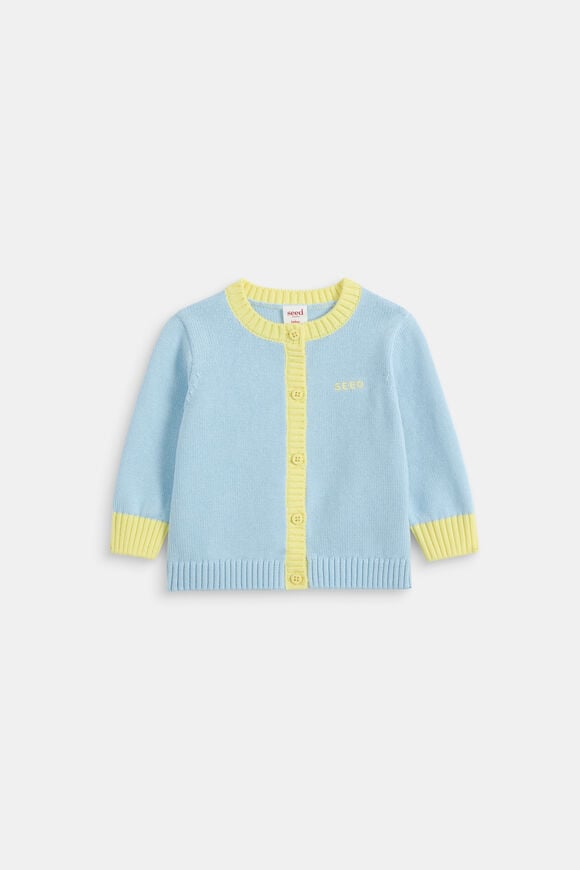 Colourblock Knit Cardigan  Arctic  hi-res