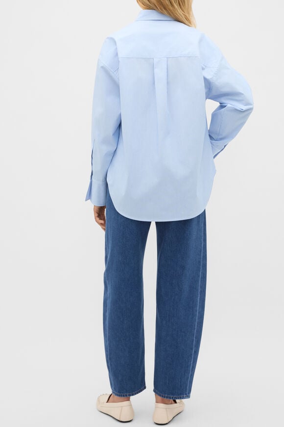 Poplin Stripe Shirt  Blue Haven Stripe  hi-res