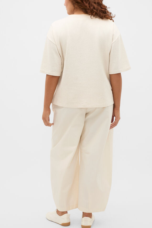 Rib Oversized Tee  Coconut Cream Marle  hi-res