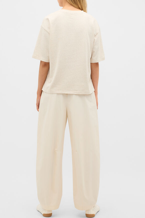 Rib Oversized Tee  Coconut Cream Marle  hi-res