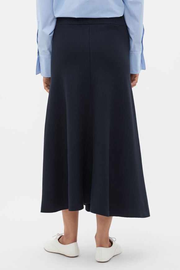 Double Knit Midi Skirt  Twilight Blue  hi-res