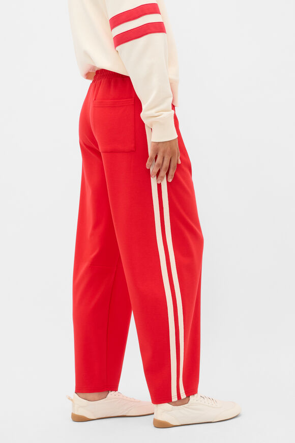 Side Stripe Barrel Leg Pant  Chilli Red  hi-res