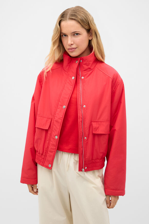 Relaxed Bomber Jacket  Chilli Red  hi-res