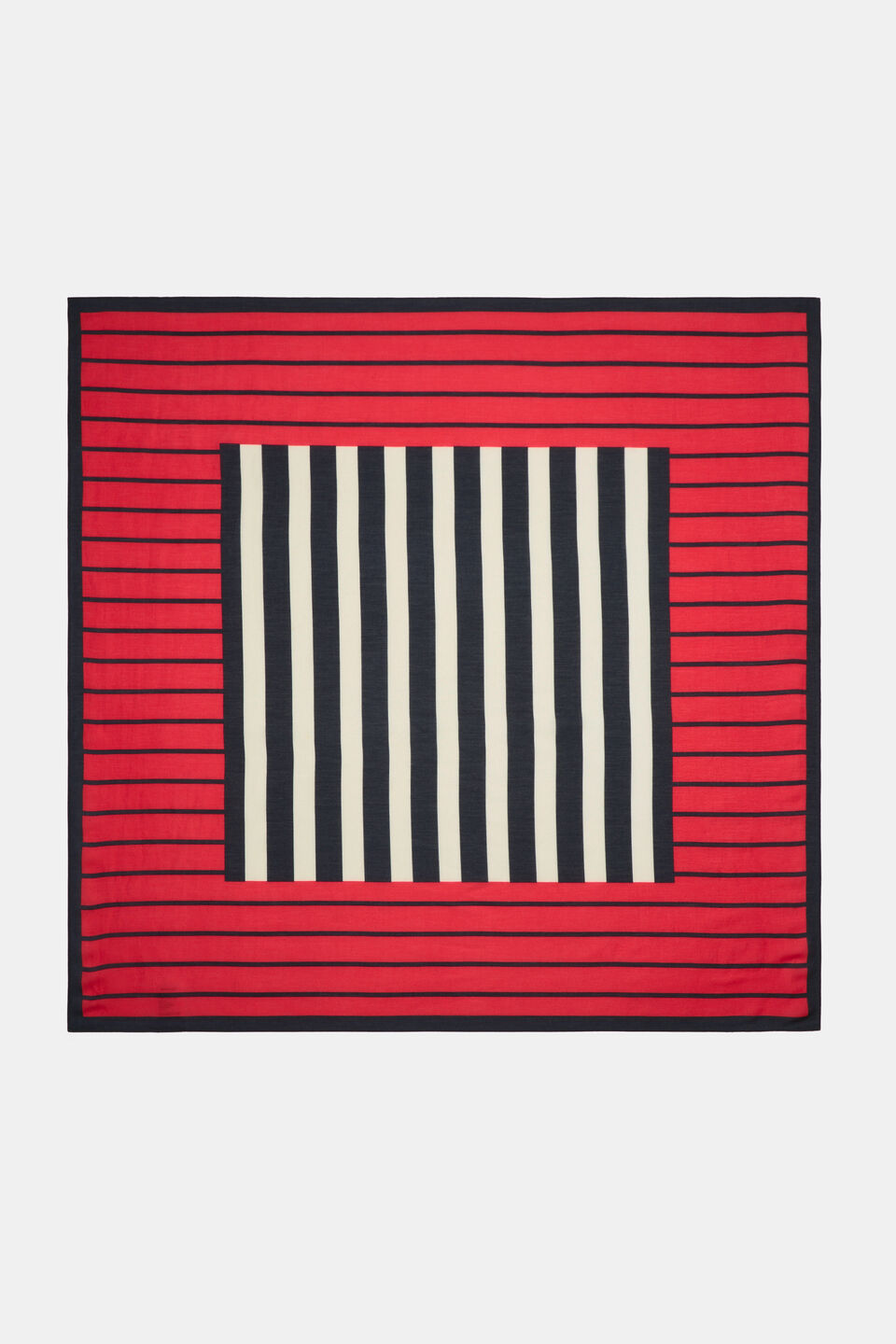 Large Square Logo Scarf  Chilli Red Multi