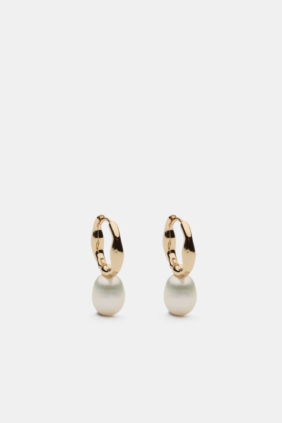 Molten Pearl Hoop  Gold  hi-res