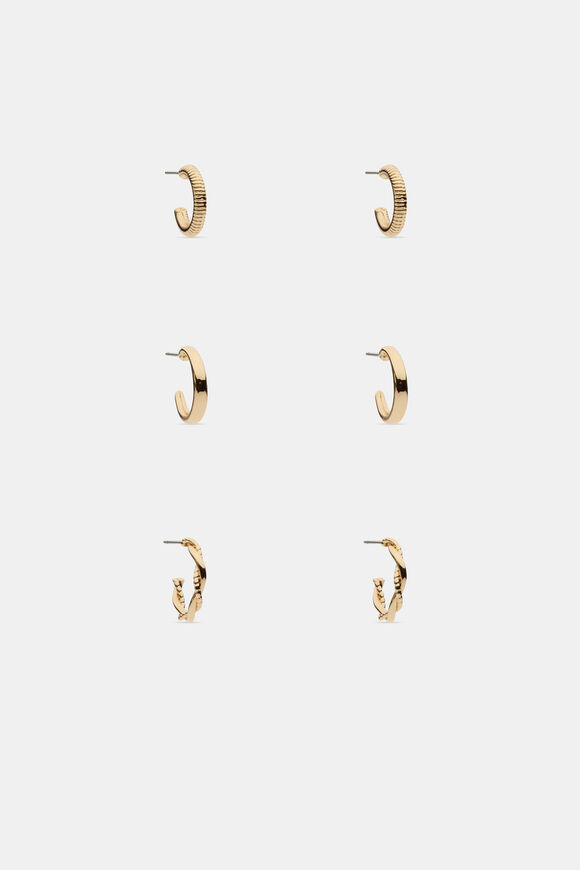 Everyday Hoop Ear Pack  Gold  hi-res