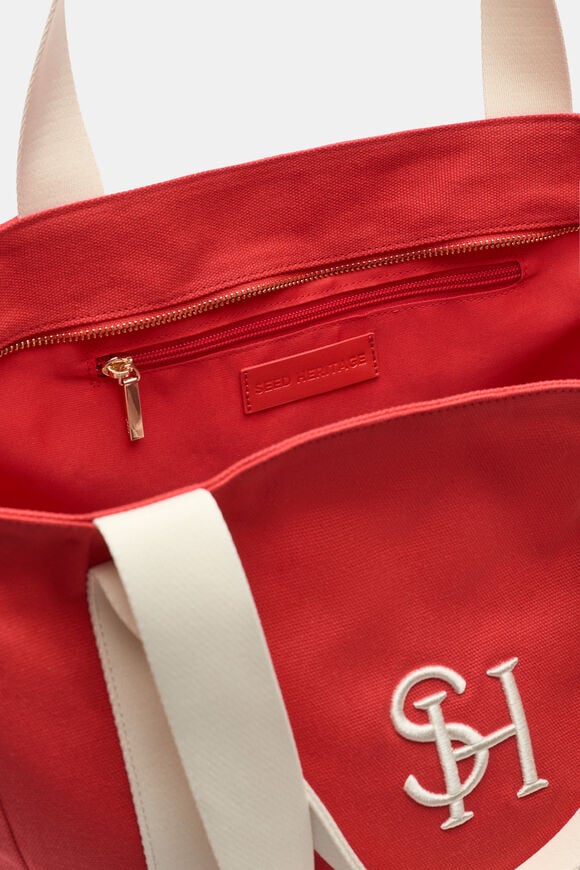 Canvas Weekend Tote  Chilli Red  hi-res