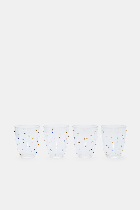 Ellis Glass Tumbler Set of 4  Multi  hi-res