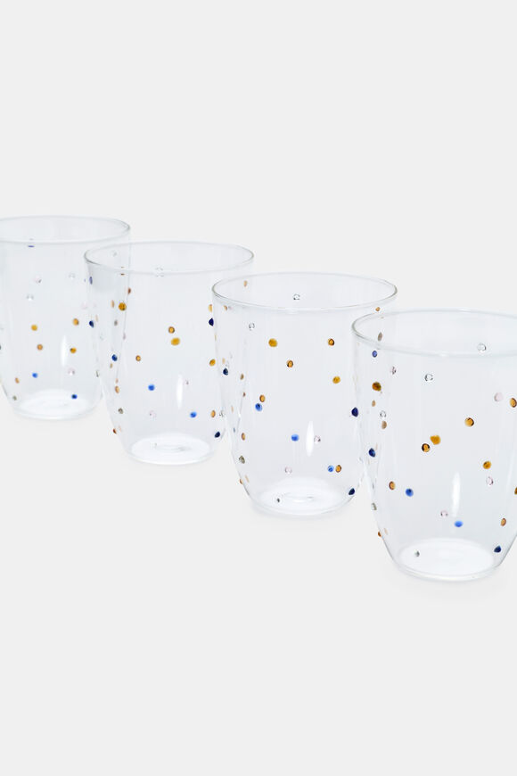 Ellis Glass Tumbler Set of 4  Multi  hi-res