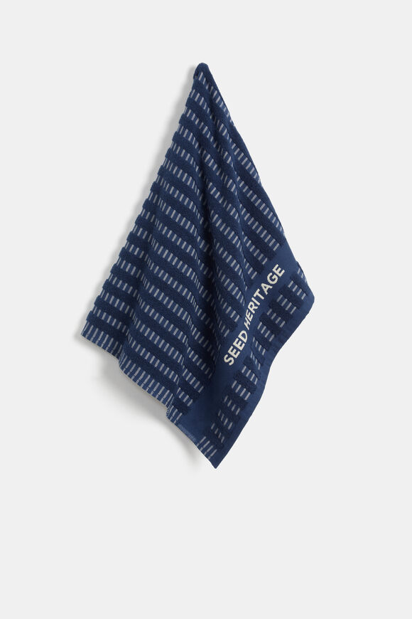 Textured Tea Towel  Royal Blue  hi-res