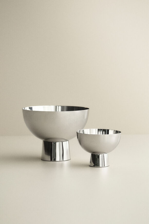 Noa Footed Bowl Small  Silver  hi-res