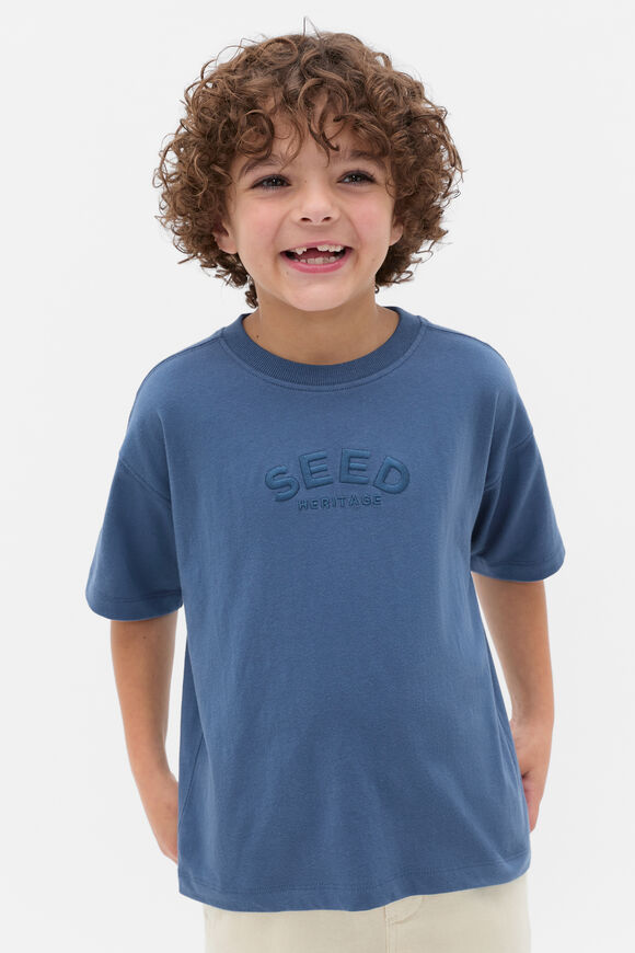 Core Logo Tee  Washed Navy  hi-res