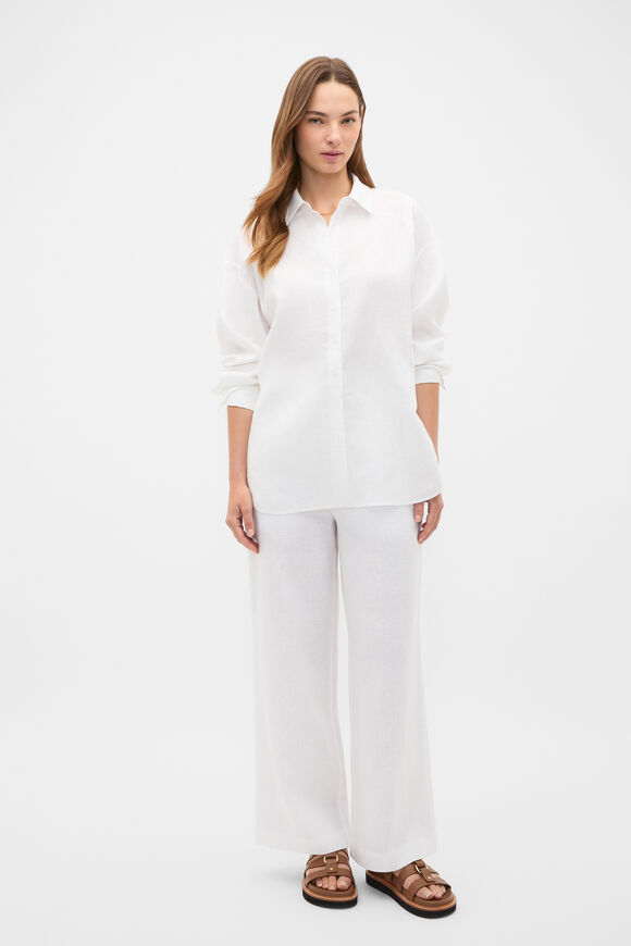 Core Linen Waisted Pant  Whisper White  hi-res