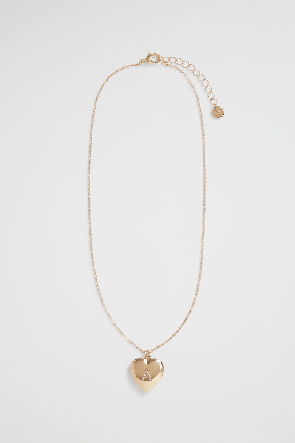 Diamante Initial Locket  A