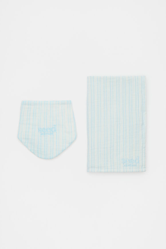 Logo Wrap and Bib Set  Soft Blue  hi-res