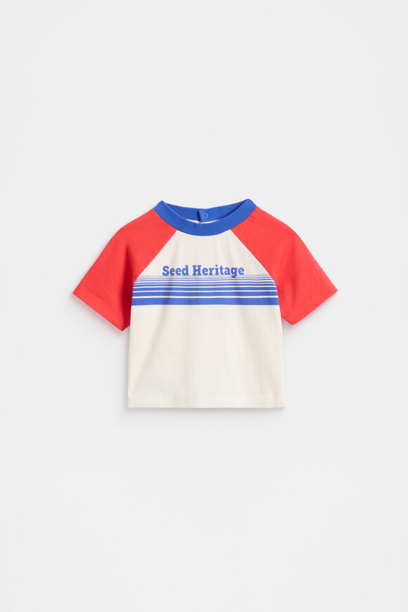 Colourblock Logo Tee  Strawberry Red  hi-res