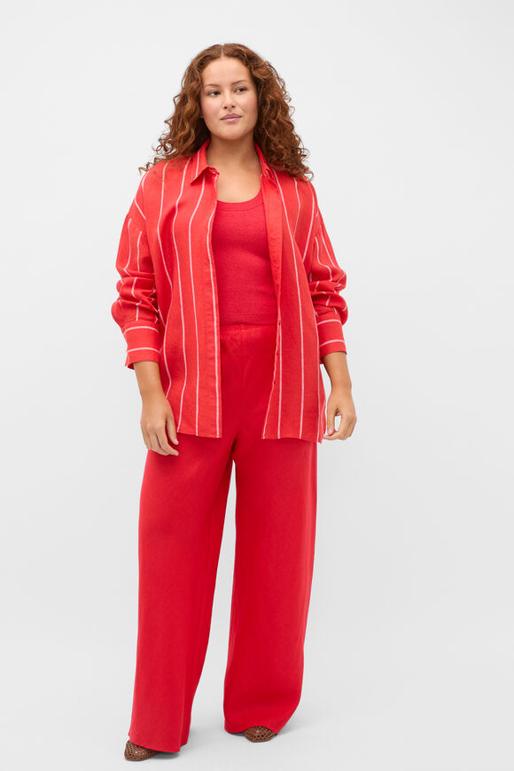 Core Linen Easy Wide Leg Pant  Chilli Red  hi-res