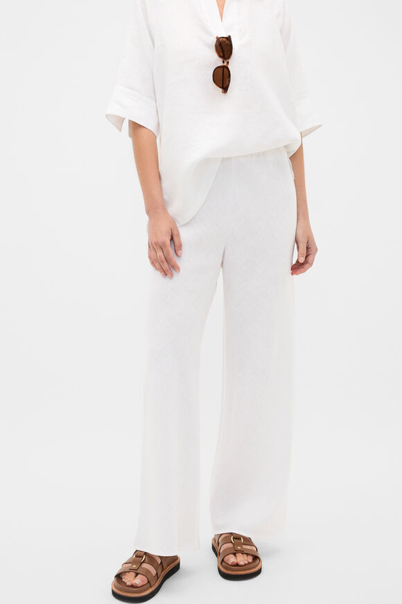 Core Linen Easy Wide Leg Pant  Whisper White  hi-res