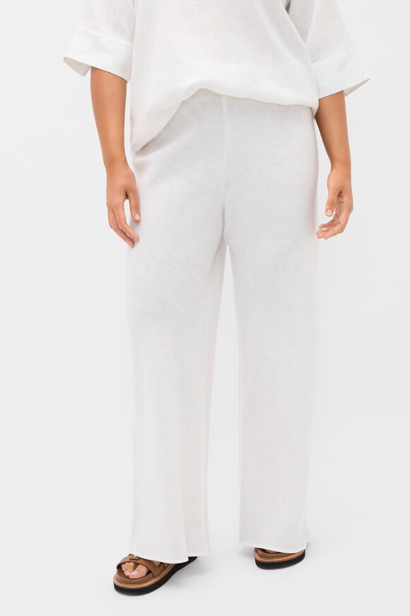 Core Linen Easy Wide Leg Pant  Whisper White  hi-res