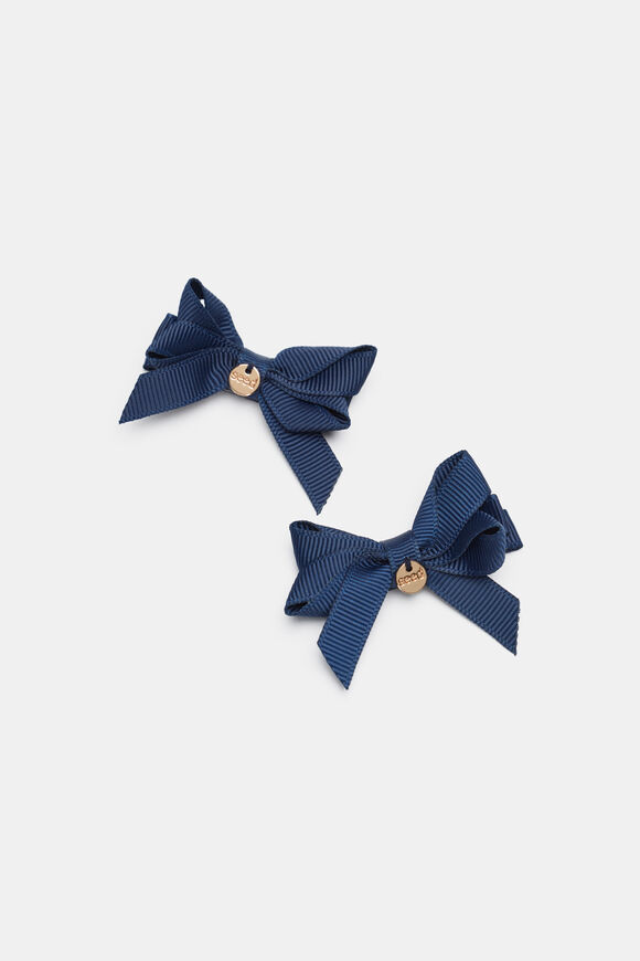 Heritage Charm Bows  Navy  hi-res
