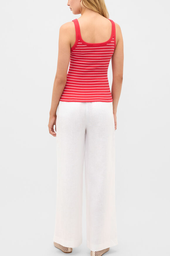 Core Heritage Rib Tank  Chilli Red Stripe  hi-res