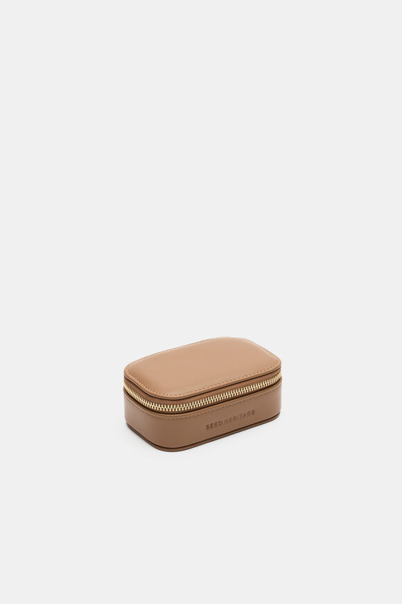 Mini Jewellery Case  Tan  hi-res