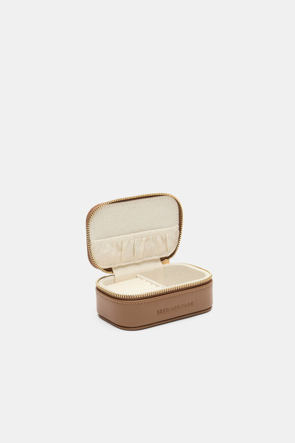 Mini Jewellery Case  Tan  hi-res