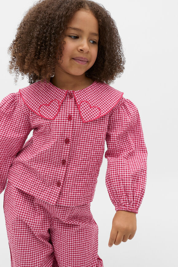 Heart Collar Top  Dark Cherry  hi-res