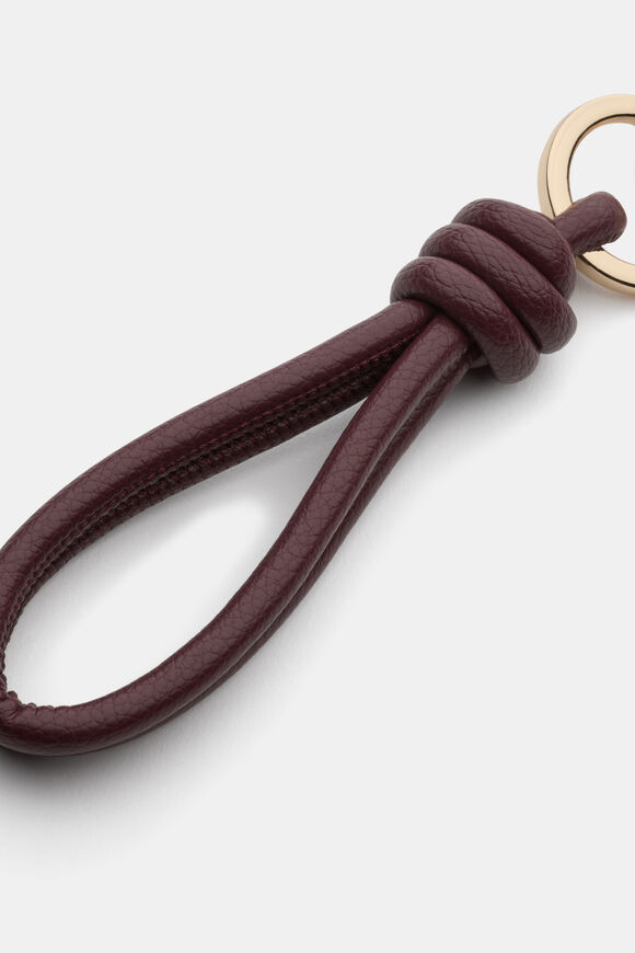 Loop Heart Keyring  Plum Red  hi-res