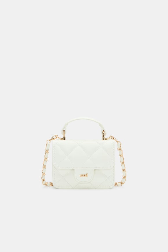 Mini Quilted Top Handle Bag  Classic Cream  hi-res