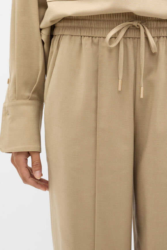 Elasticated Tie Front Pant  Caramel Clay  hi-res
