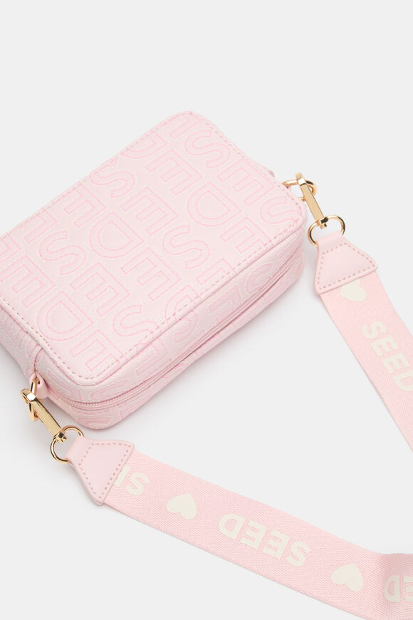 Embroidered Logo Camera Bag  Pink Lemonade  hi-res